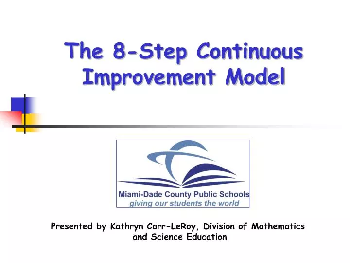 the 8 step continuous improvement model