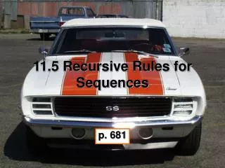 11.5 Recursive Rules for Sequences
