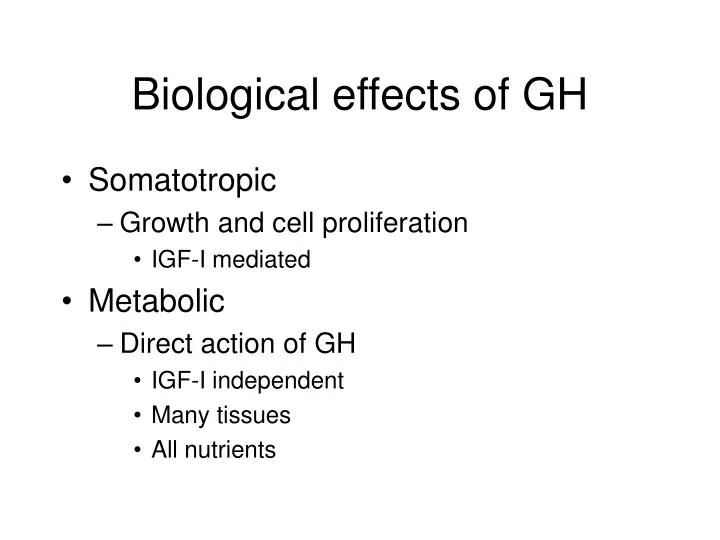 biological effects of gh