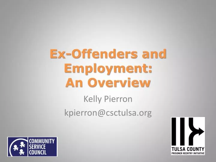 ex offenders and employment an overview
