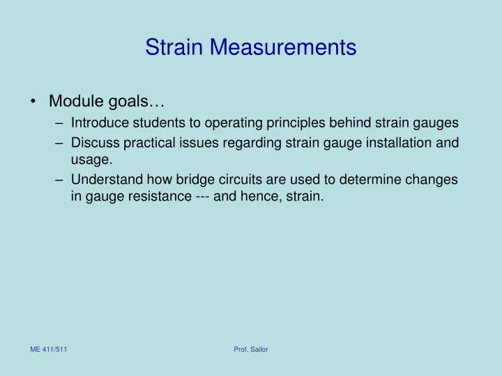 strain measurements