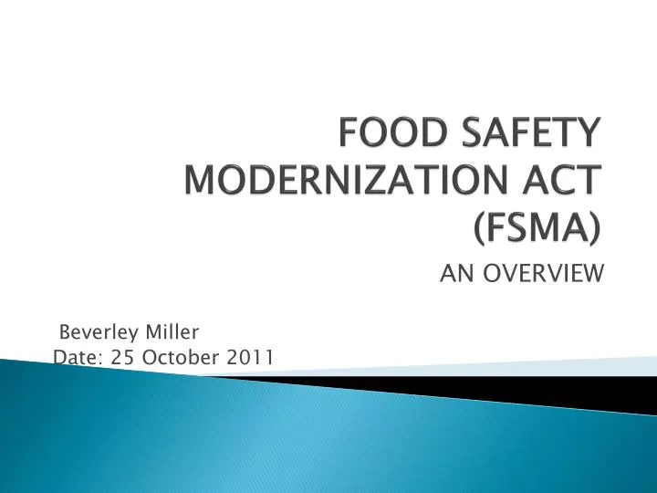 food safety modernization act fsma