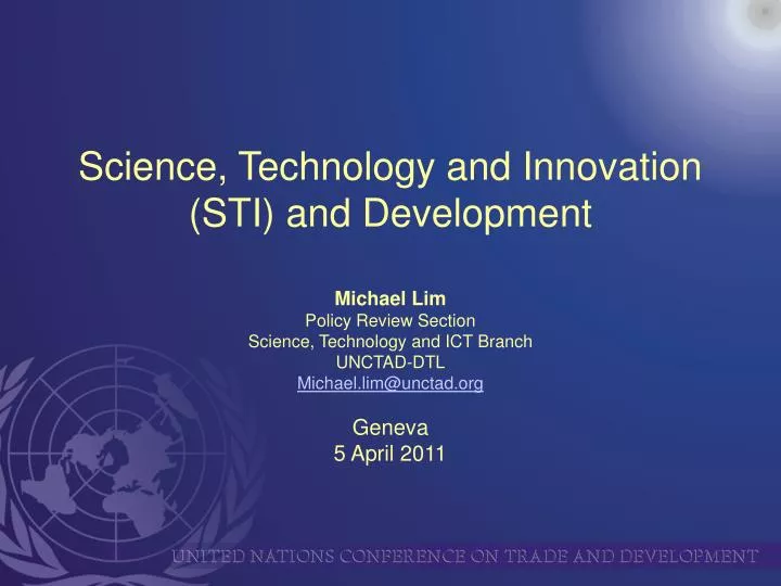 science technology and innovation sti and development