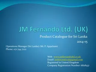 JM Fernando Ltd. (UK)