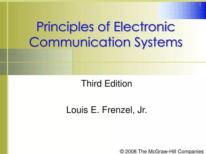 principles of electronic communication systems