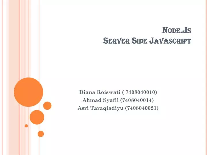 node js server side javascript