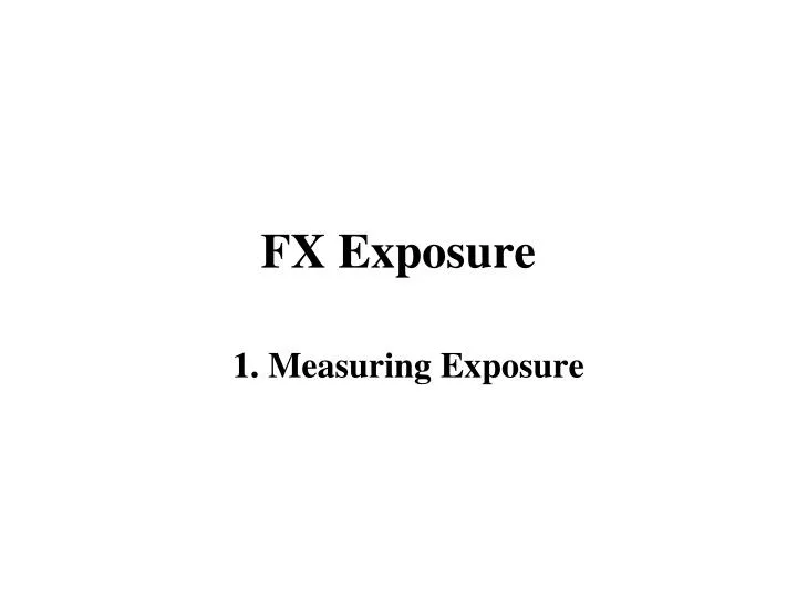 fx exposure