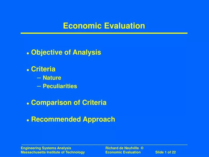 economic evaluation