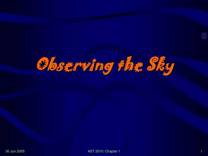 observing the sky