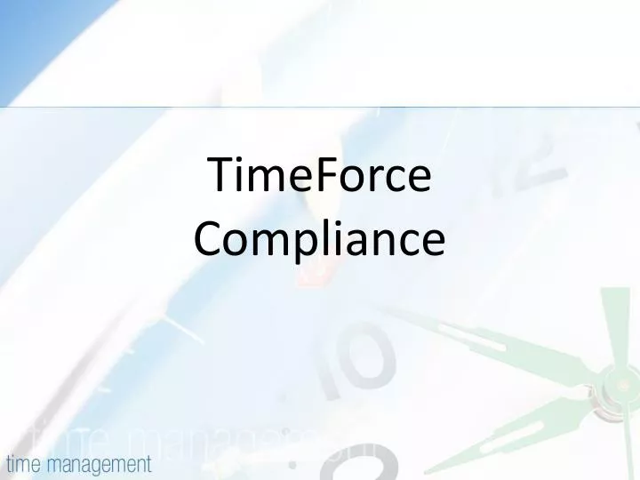 timeforce compliance