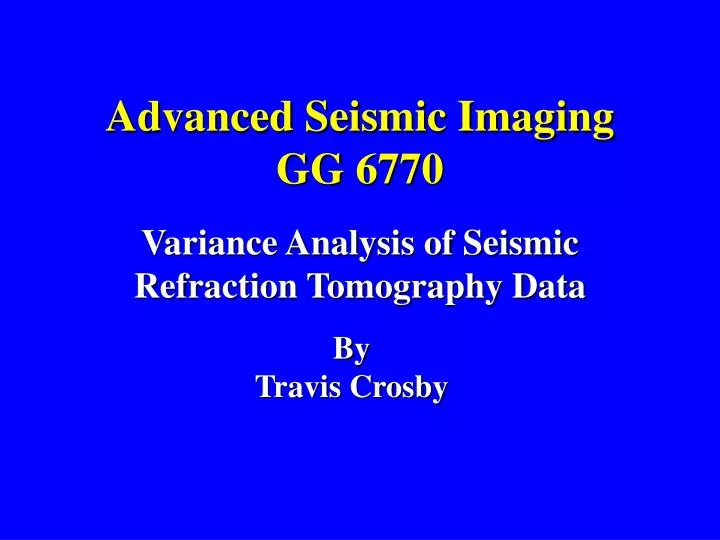 advanced seismic imaging gg 6770