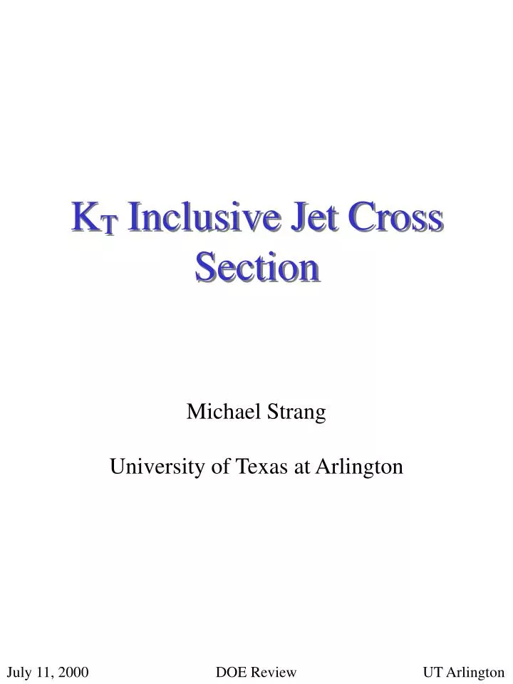 k t inclusive jet cross section
