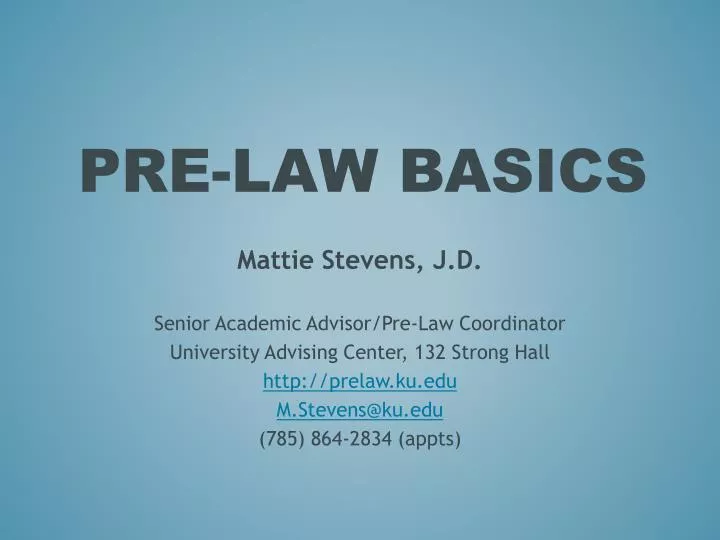 pre law basics