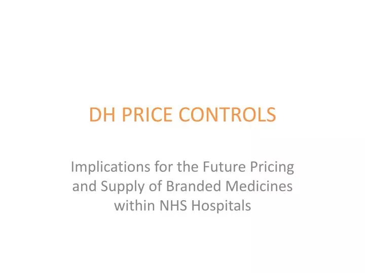 dh price controls