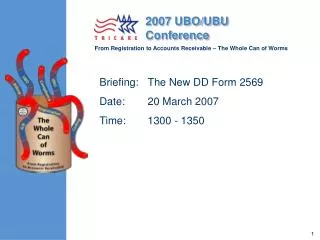 Briefing:	The New DD Form 2569 Date:	20 March 2007 Time:	1300 - 1350