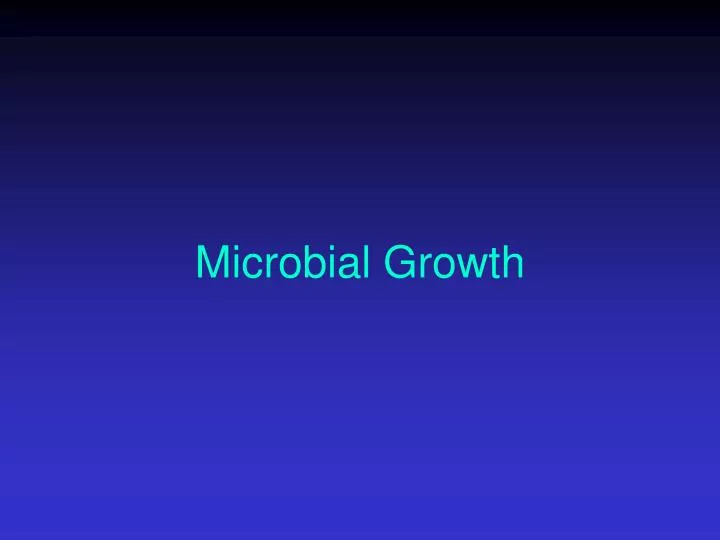 microbial growth