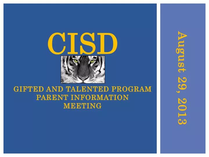 cisd gifted and talented program parent information meeting