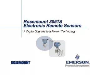 Rosemount 3051S Electronic Remote Sensors