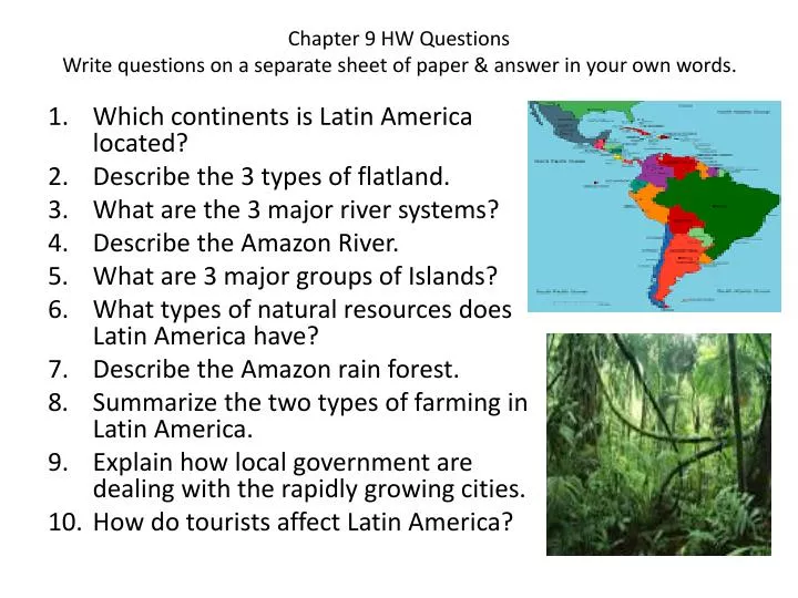 chapter 9 hw questions write questions on a separate sheet of paper answer in your own words
