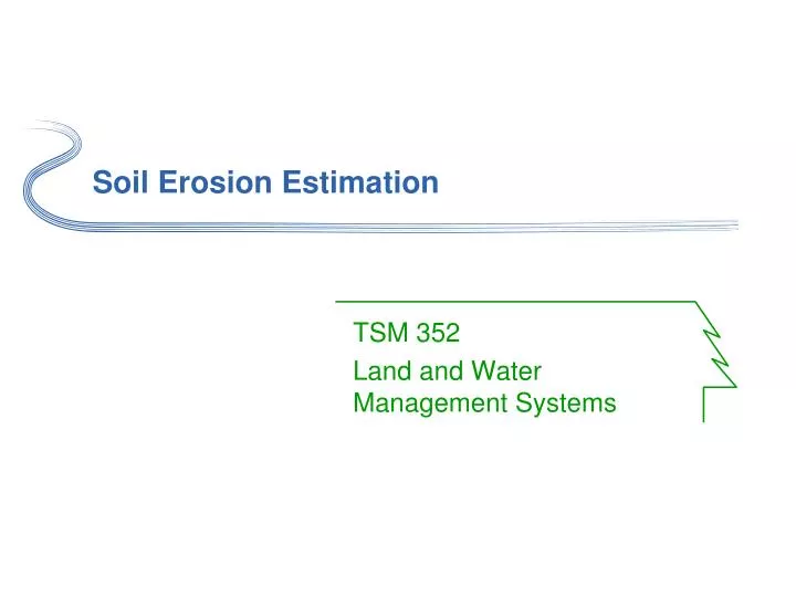 soil erosion estimation