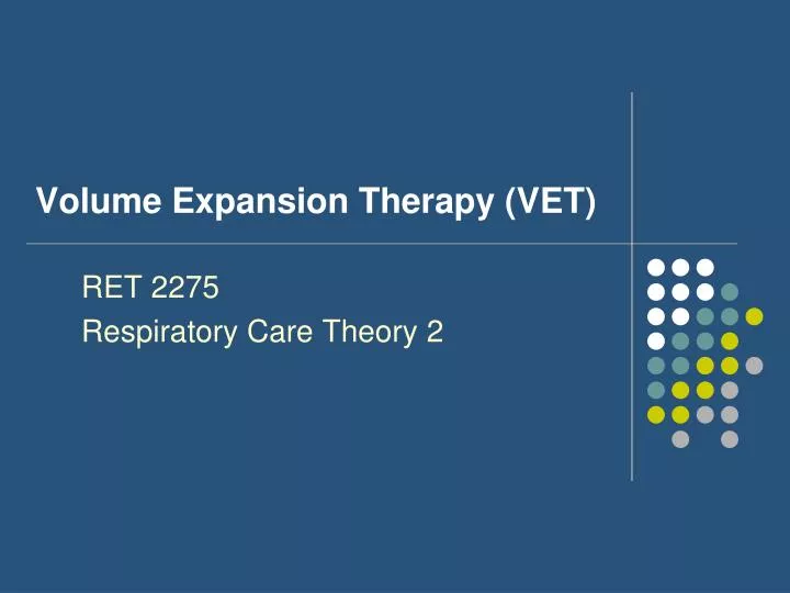 volume expansion therapy vet