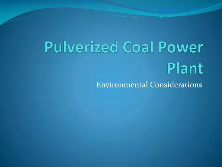 pulverized coal power plant