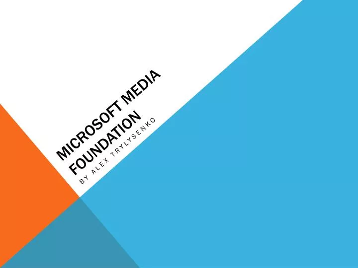 microsoft media foundation