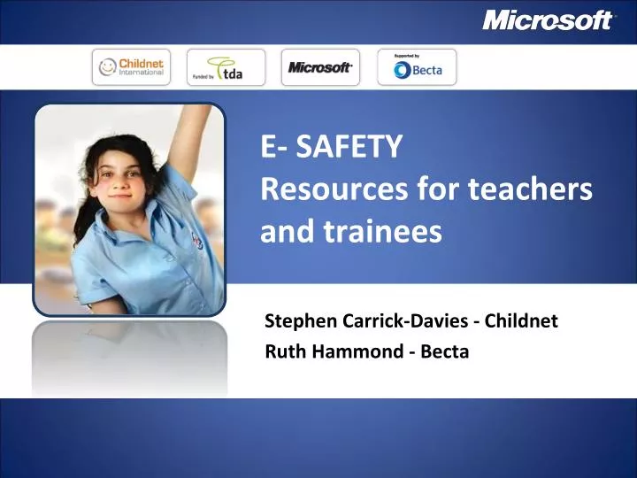 e safety resources for teachers and trainees