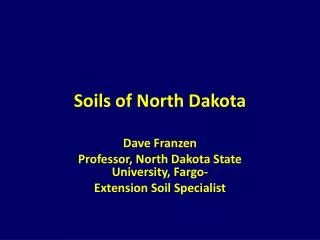 Soils of North Dakota