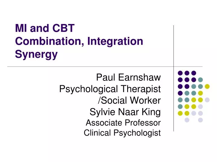 mi and cbt combination integration synergy