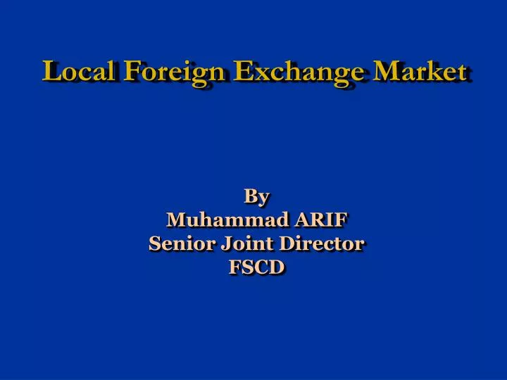 local foreign exchange market