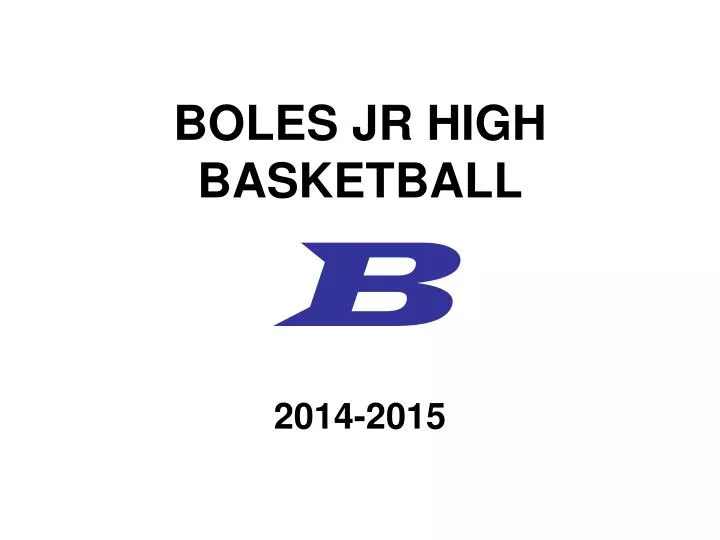 boles jr high basketball b