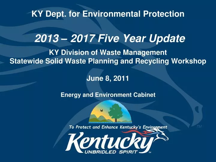 ky dept for environmental protection 2013 2017 five year update