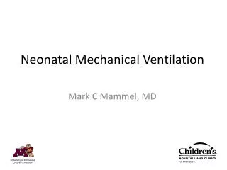 Neonatal Mechanical Ventilation