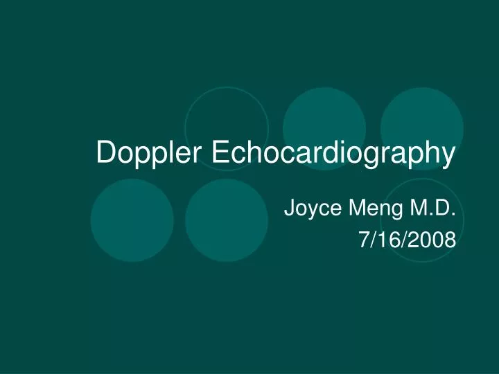 doppler echocardiography