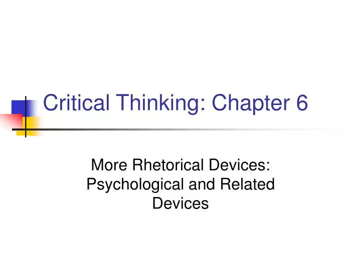 critical thinking chapter 6