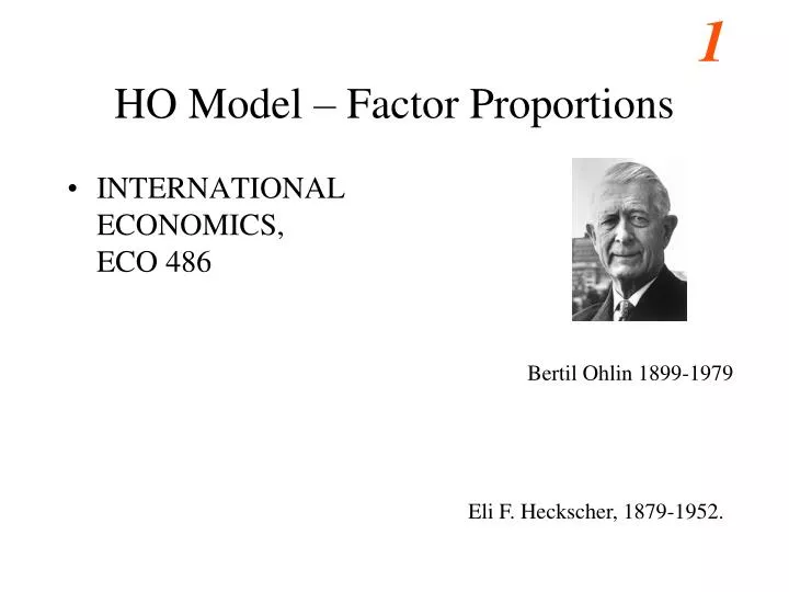 ho model factor proportions