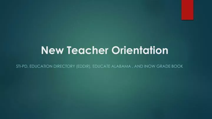 new teacher orientation