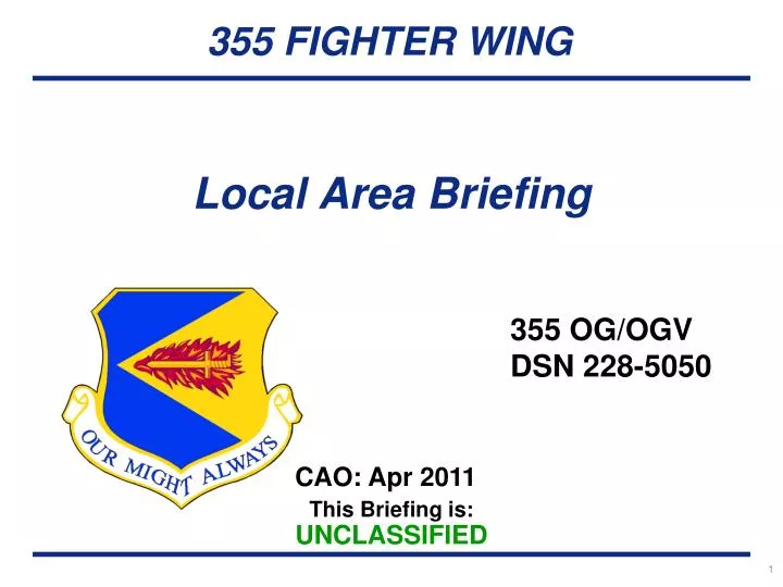 local area briefing
