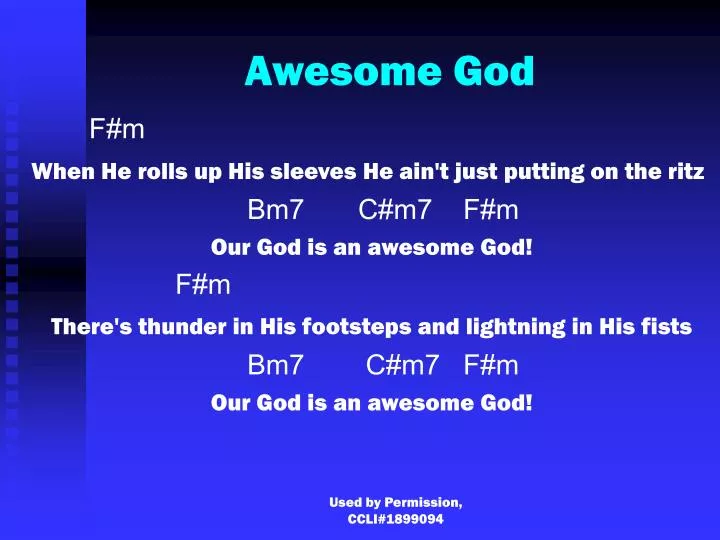 awesome god