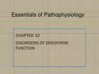 chapter 32 disorders of endocrine function