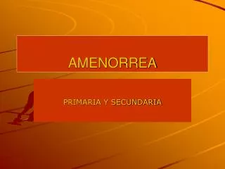 AMENORREA