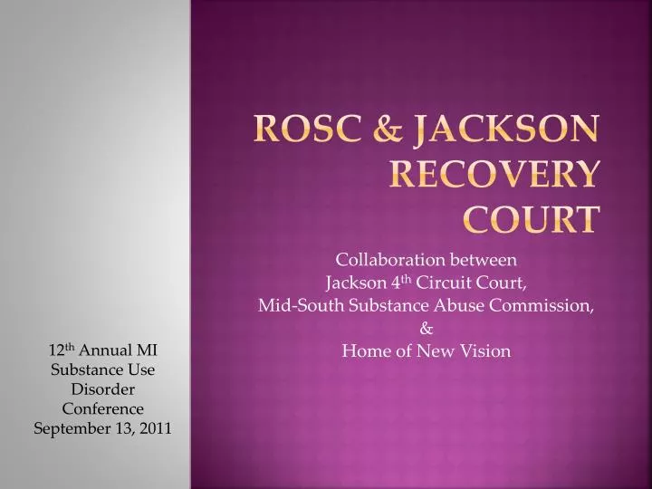 rosc jackson recovery court