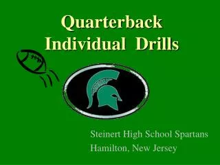 Quarterback Individual Drills