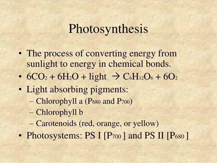 photosynthesis