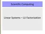 Understanding LU Factorization in Scientific Computing - slide 1