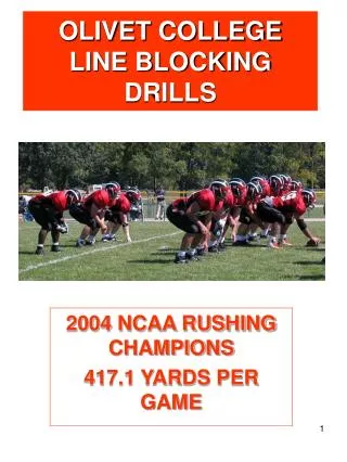 OLIVET COLLEGE LINE BLOCKING DRILLS