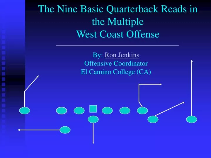 the nine basic quarterback reads in the multiple west coast offense