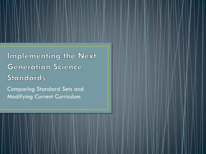 implementing the next generation science standards