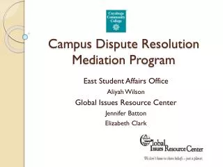 Campus Dispute Resolution Mediation Program